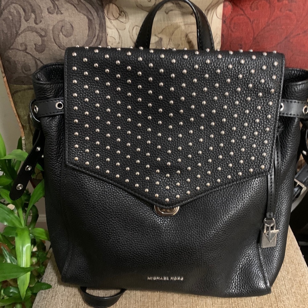 Michael Kors Bristol Studded Black Backpack